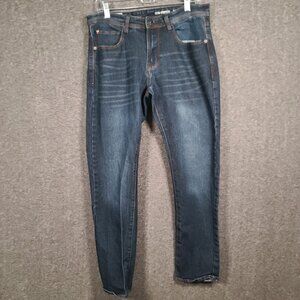 MBX Men's Jeans Slim Fit 32X32 Dark Wash 5-Pockets Stretch Comfortable